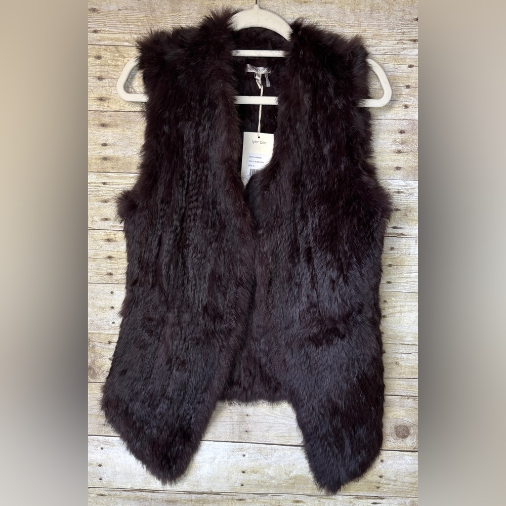 NWT Tyler Boe Rabbit Fur Vest